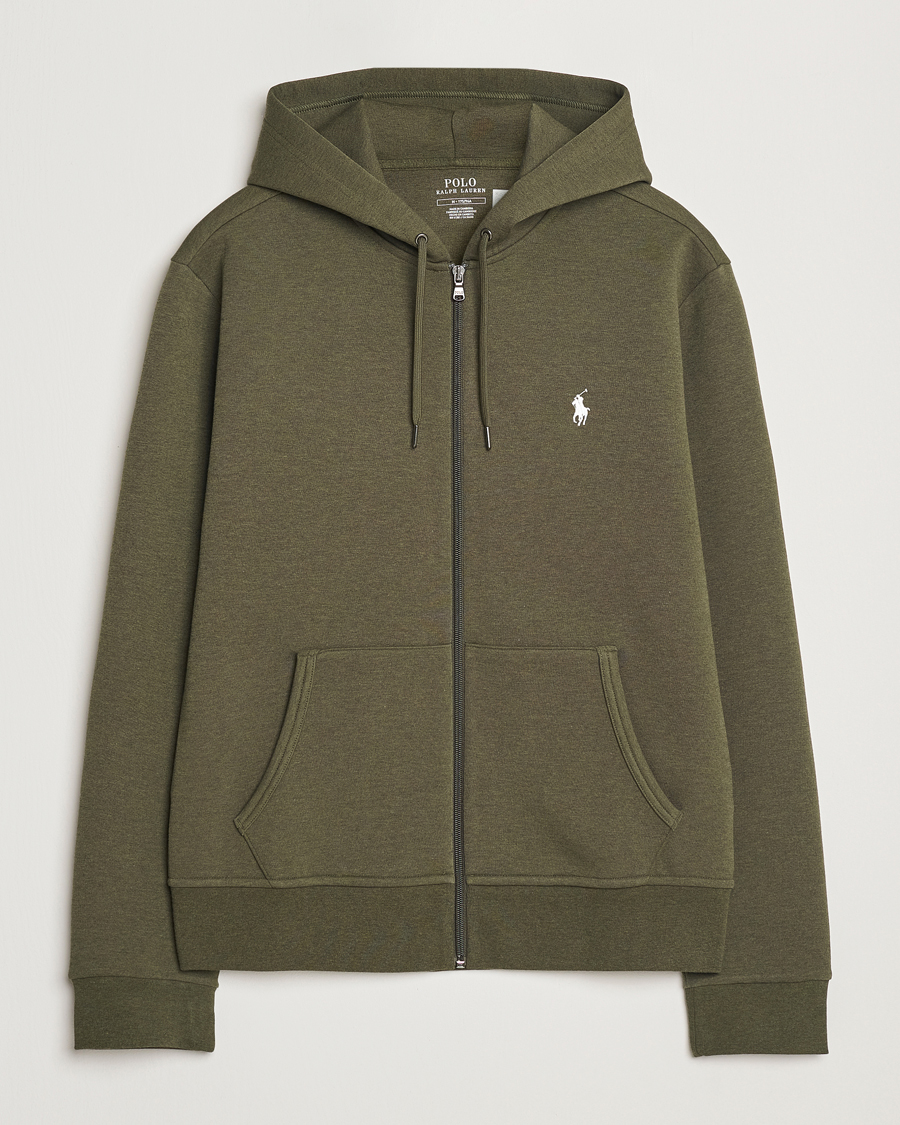 Men | Sweaters & Knitwear | Polo Ralph Lauren | Double Knitted Full-Zip Hoodie Alpine Heather