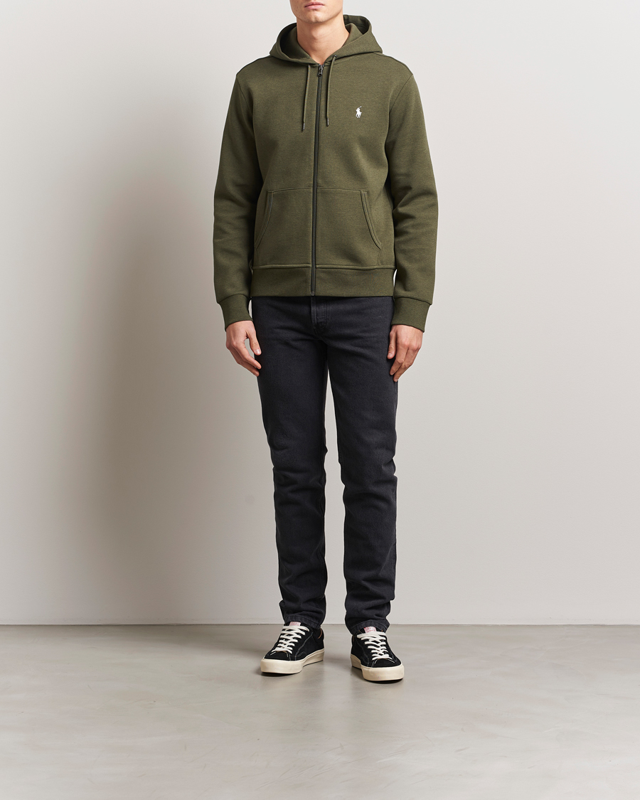 Men | Sweaters & Knitwear | Polo Ralph Lauren | Double Knitted Full-Zip Hoodie Alpine Heather