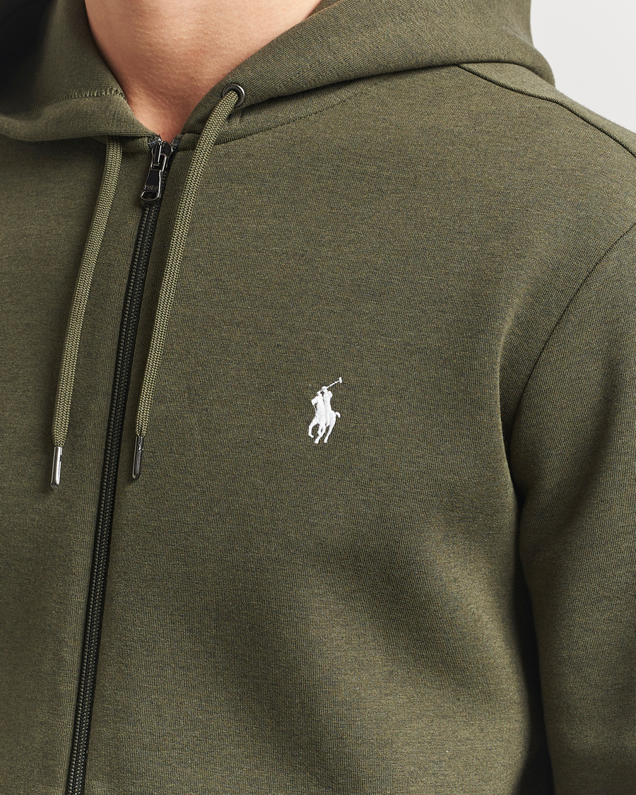Men | Sweaters & Knitwear | Polo Ralph Lauren | Double Knitted Full-Zip Hoodie Alpine Heather
