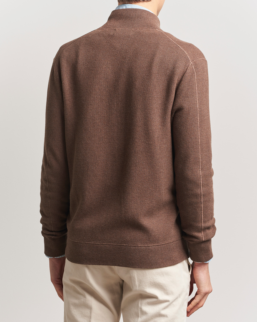 Men | Sweaters & Knitwear | Polo Ralph Lauren | Textured Full-Zip Dark Roast Melange