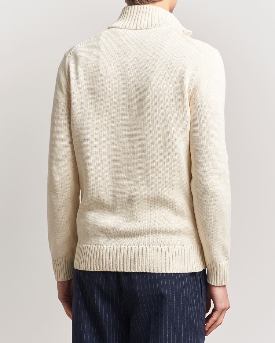 Men | Sweaters & Knitwear | Polo Ralph Lauren | Cotton Pullover Half Zip Andover Cream