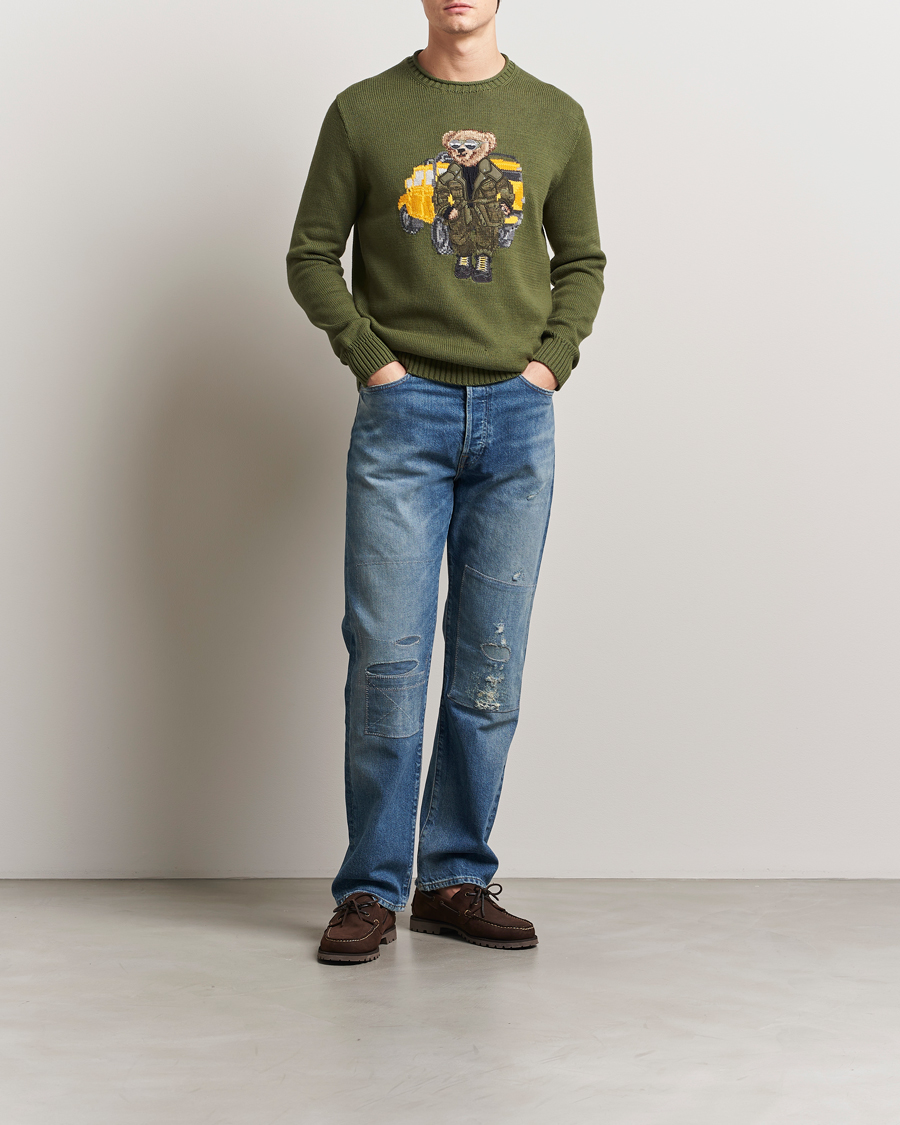 Men | Sweaters & Knitwear | Polo Ralph Lauren | Cotton Bear Pullover New Olive