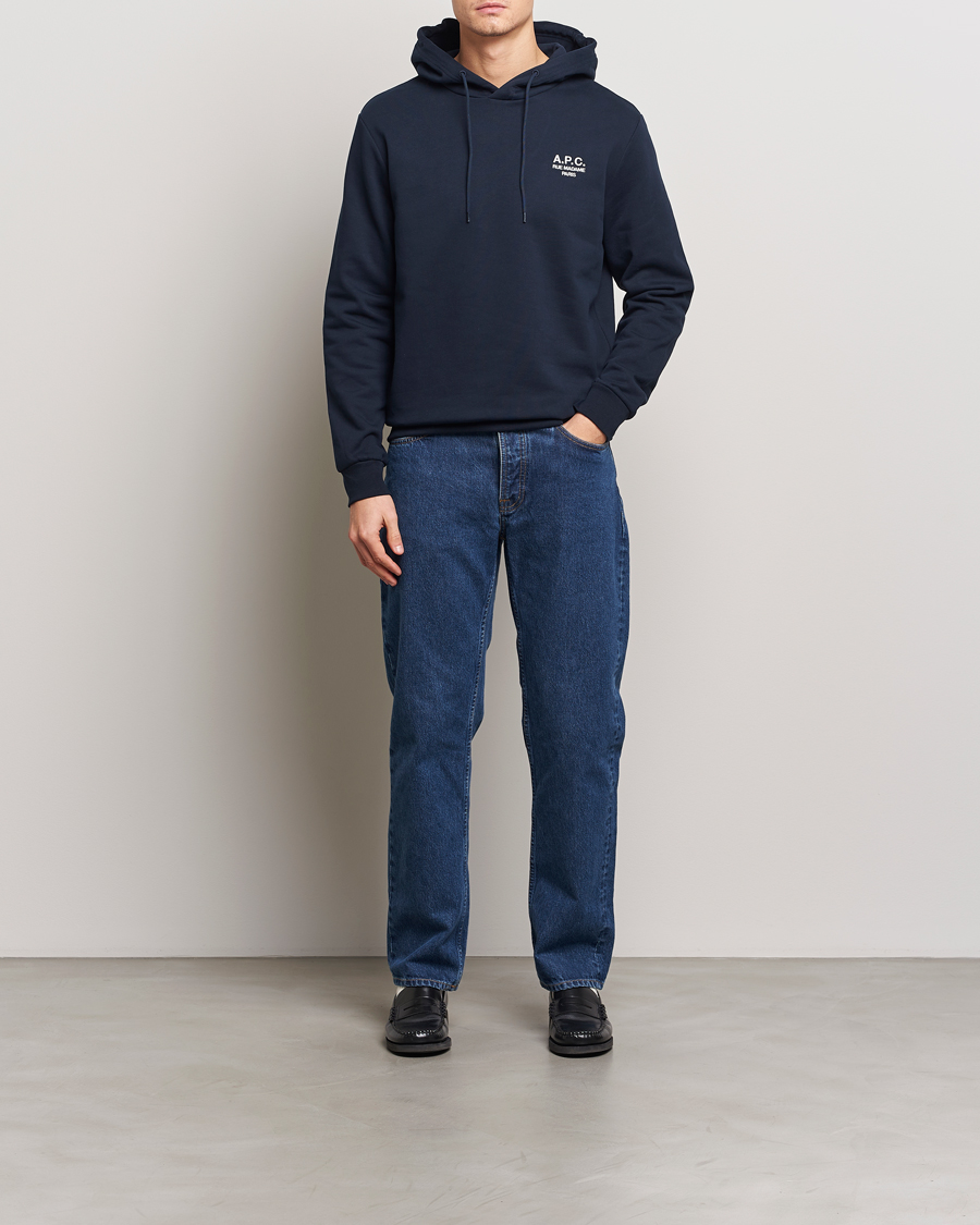 Men | Sweaters & Knitwear | A.P.C. | Rue Madame Hoodie Dark Navy