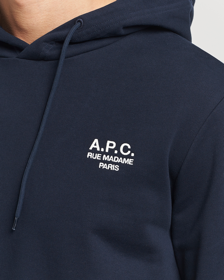Men | Sweaters & Knitwear | A.P.C. | Rue Madame Hoodie Dark Navy