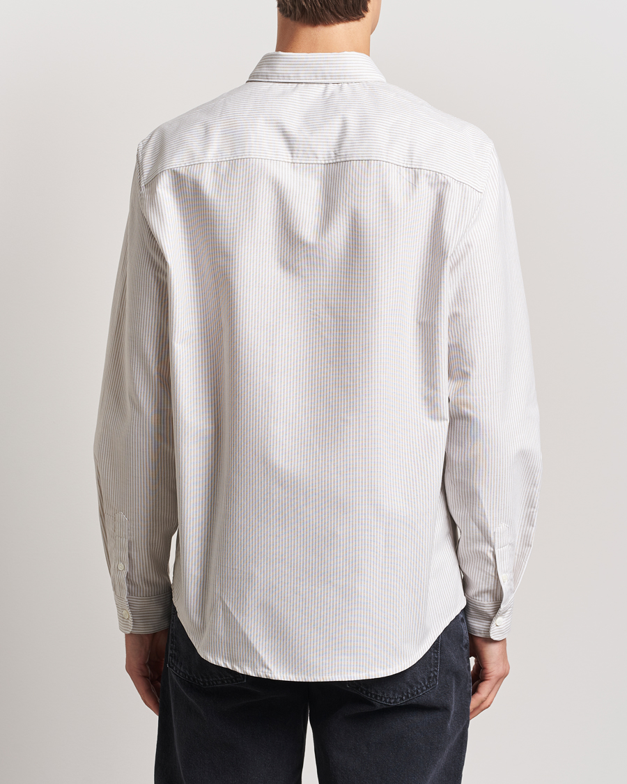 Men | Shirts | A.P.C. | Greg Striped Oxford Shirt Beige/White