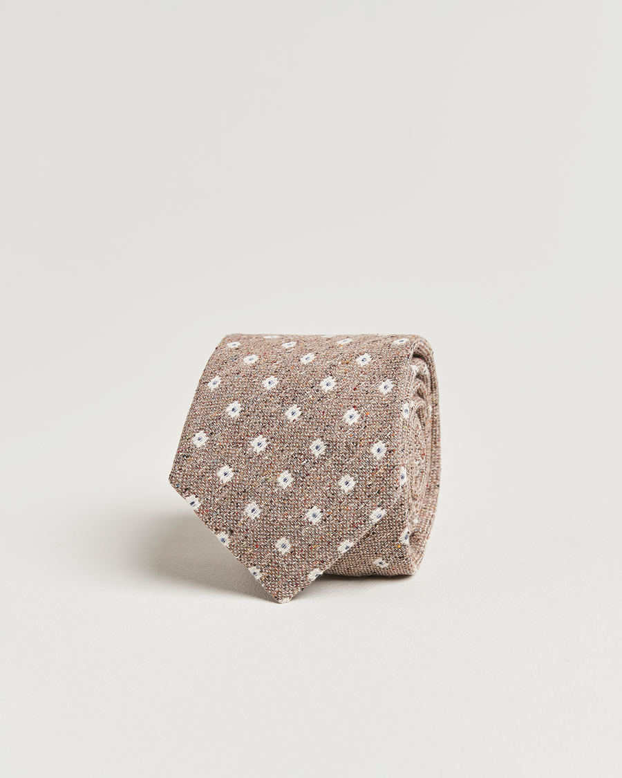 Men | Amanda Christensen Silk/Cotton Bourette 8cm Tie Sand | Amanda Christensen | Silk/Cotton Bourette 8cm Tie Sand