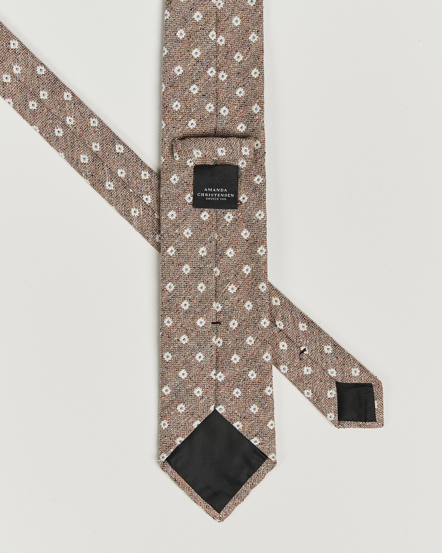 Men | Amanda Christensen Silk/Cotton Bourette 8cm Tie Sand | Amanda Christensen | Silk/Cotton Bourette 8cm Tie Sand