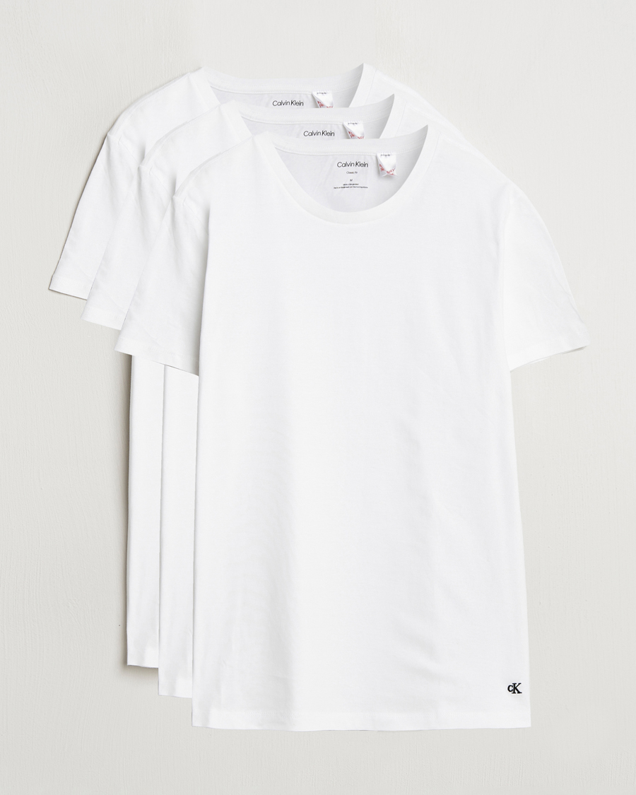 Men | T-Shirts | Calvin Klein | 3-Pack Cotton Crew Neck T-Shirt White