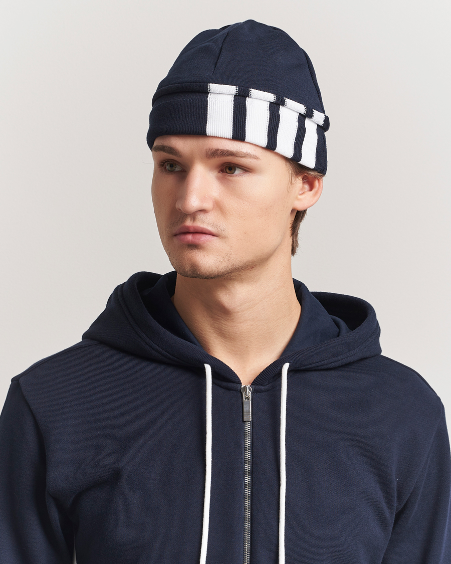Men | Thom Browne 4-Bar Beanie Navy | Thom Browne | 4-Bar Beanie Navy