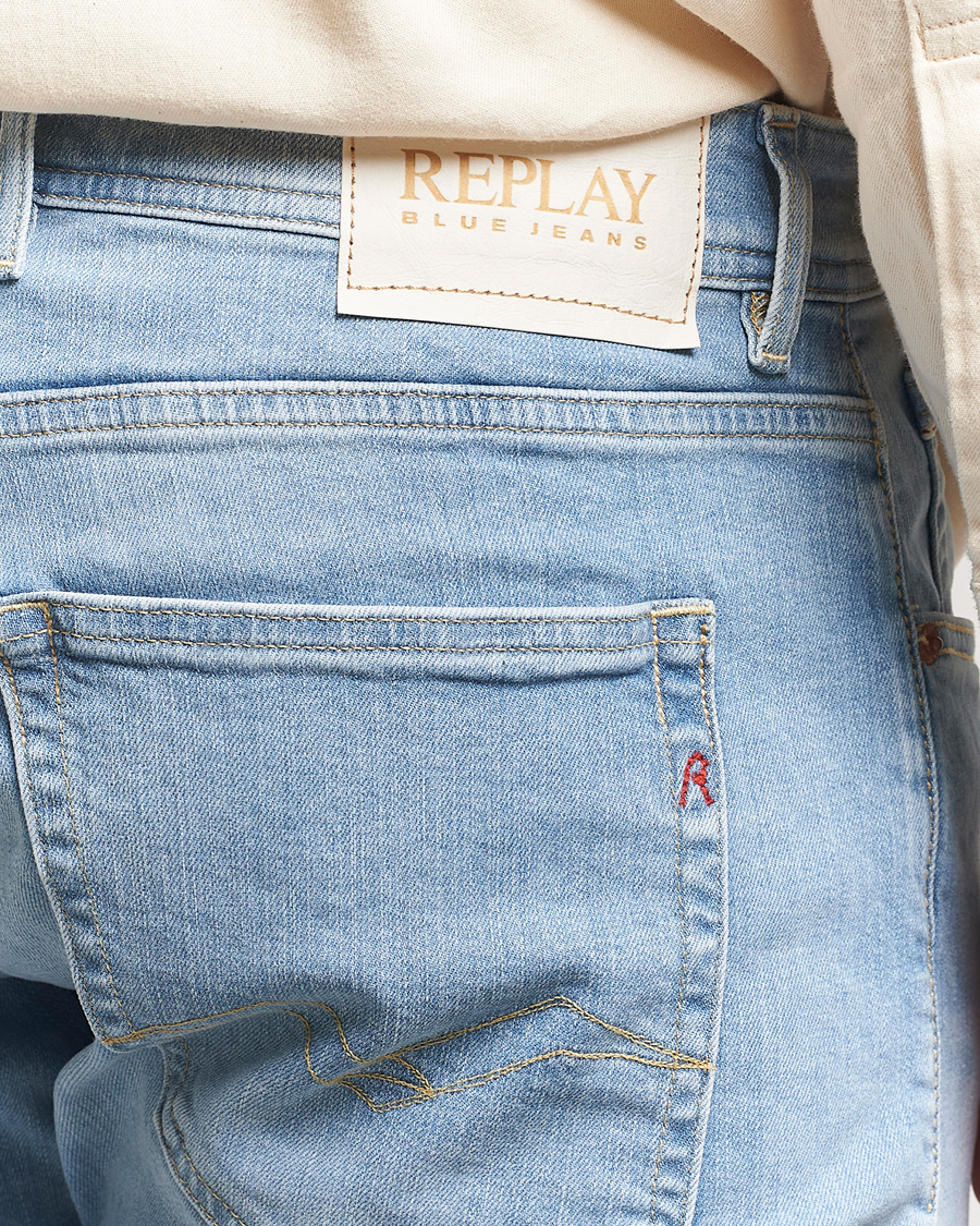 Men | Jeans | Replay | Grover Straight Fit Stretch Jeans Light Blue