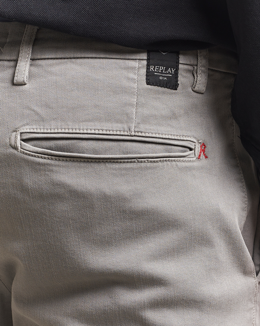 Men | Trousers | Replay | Benni Hyperflex X-Lite Chinos Dim Grey