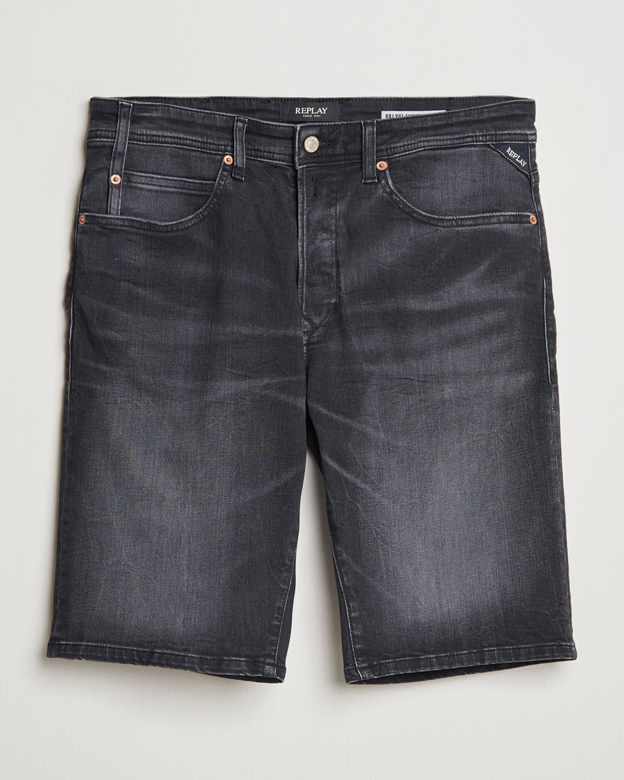 Men | Shorts | Replay | RBJ981 Stretch Denim Shorts Washed Black