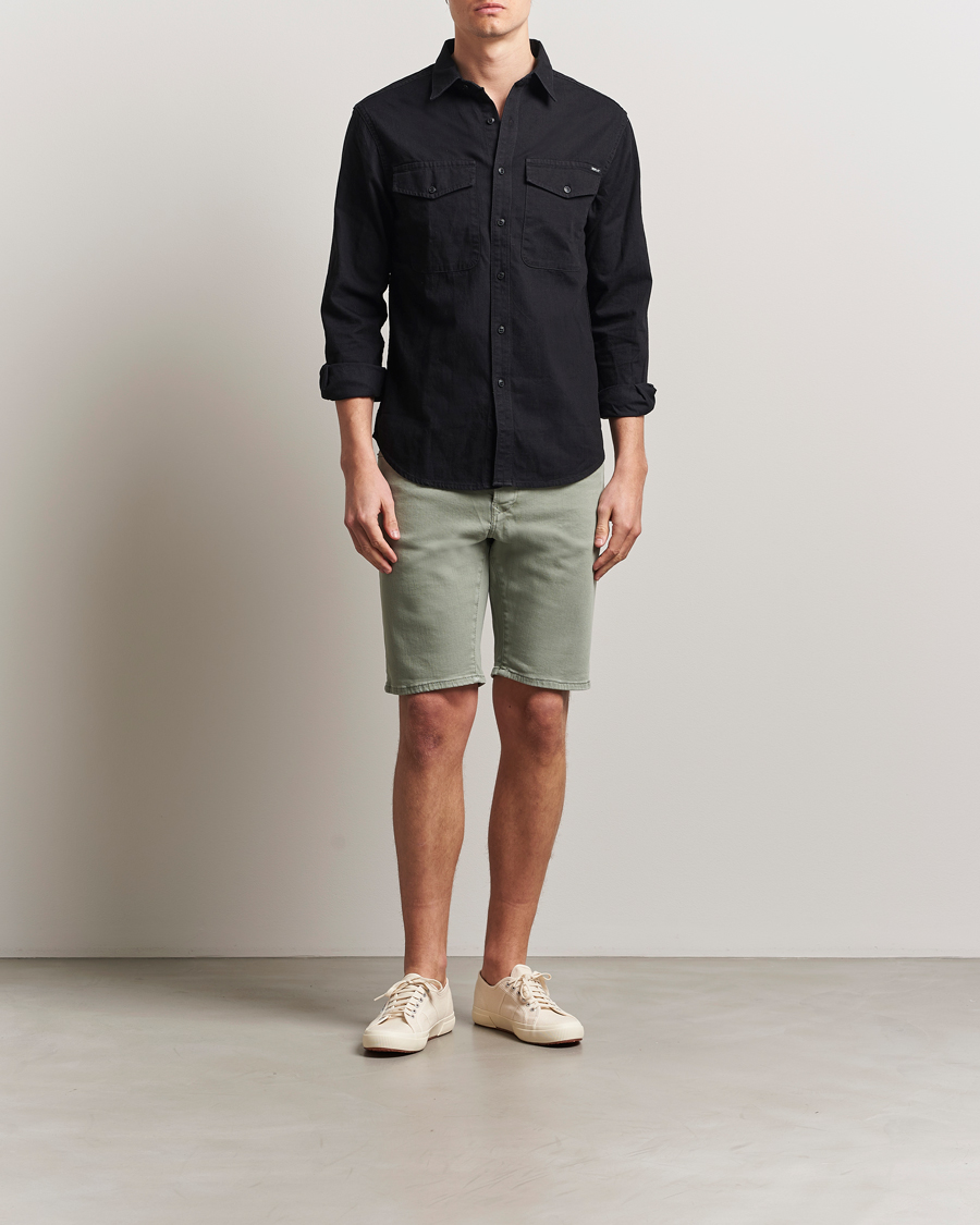 Replay RBJ981 Stretch Denim Shorts Light Sage Green at CareOfCarl.com Replay RBJ981 Stretch Denim Shorts Light Sage Green at CareOfCarl.com
