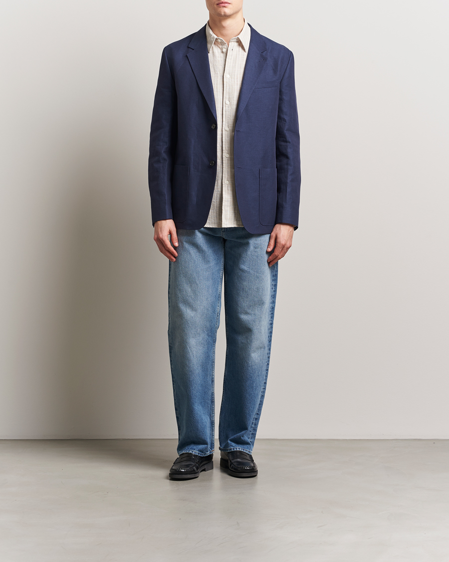 Men | Blazers | Filippa K | Patch Pocket Blazer Navy