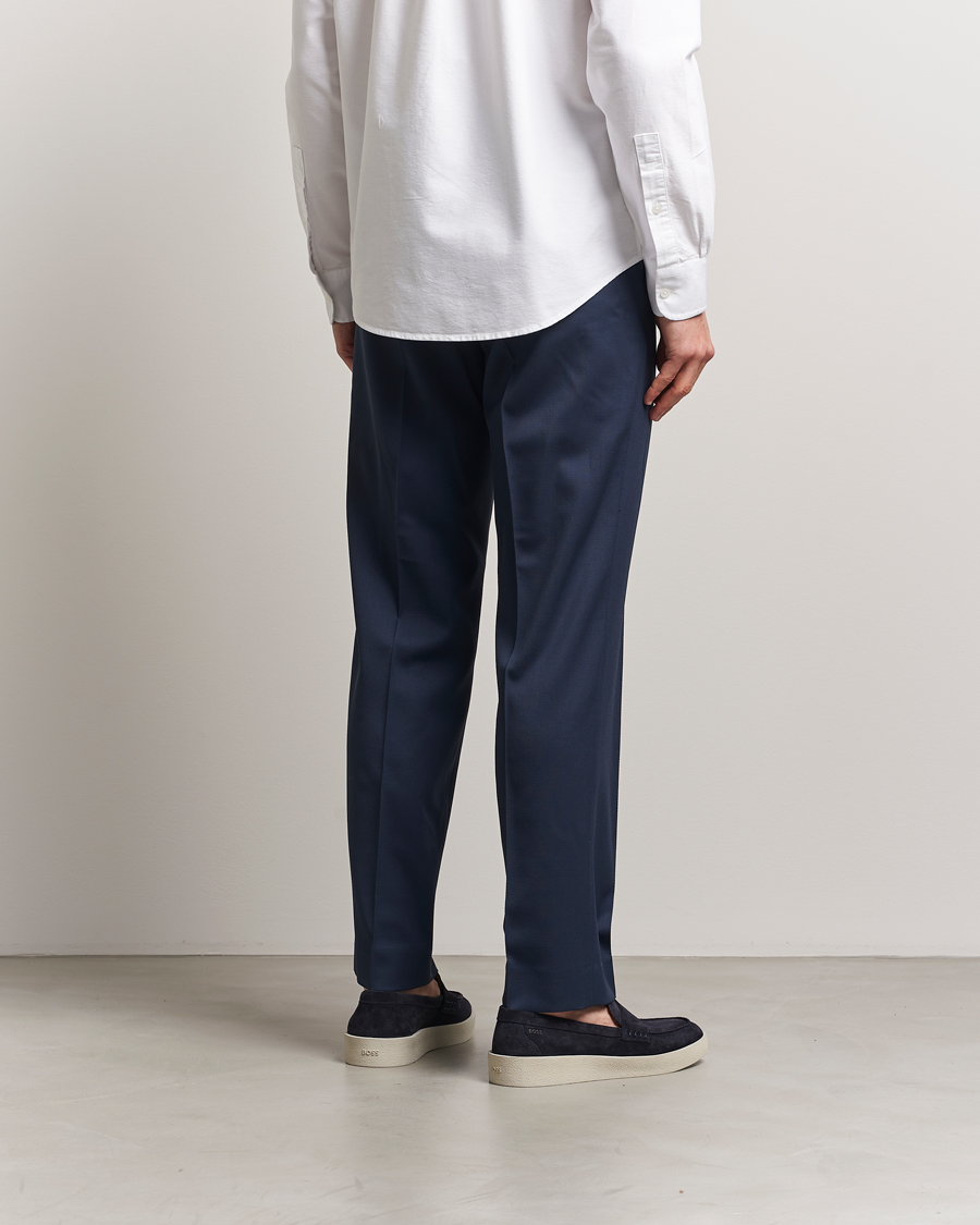 Men | Trousers | Filippa K | Relaxed Terry Wool Trousers Dusk Blue
