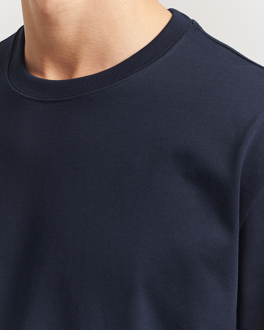 Men | T-Shirts | Filippa K | Heavy Cotton Crew Neck T-Shirt Navy