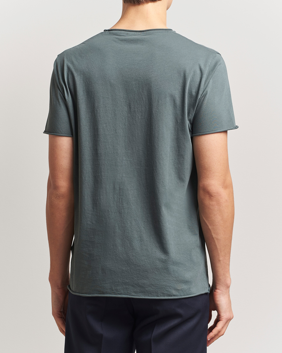 Men | T-Shirts | Filippa K | Roll Neck Crew Neck T-Shirt Green Grey