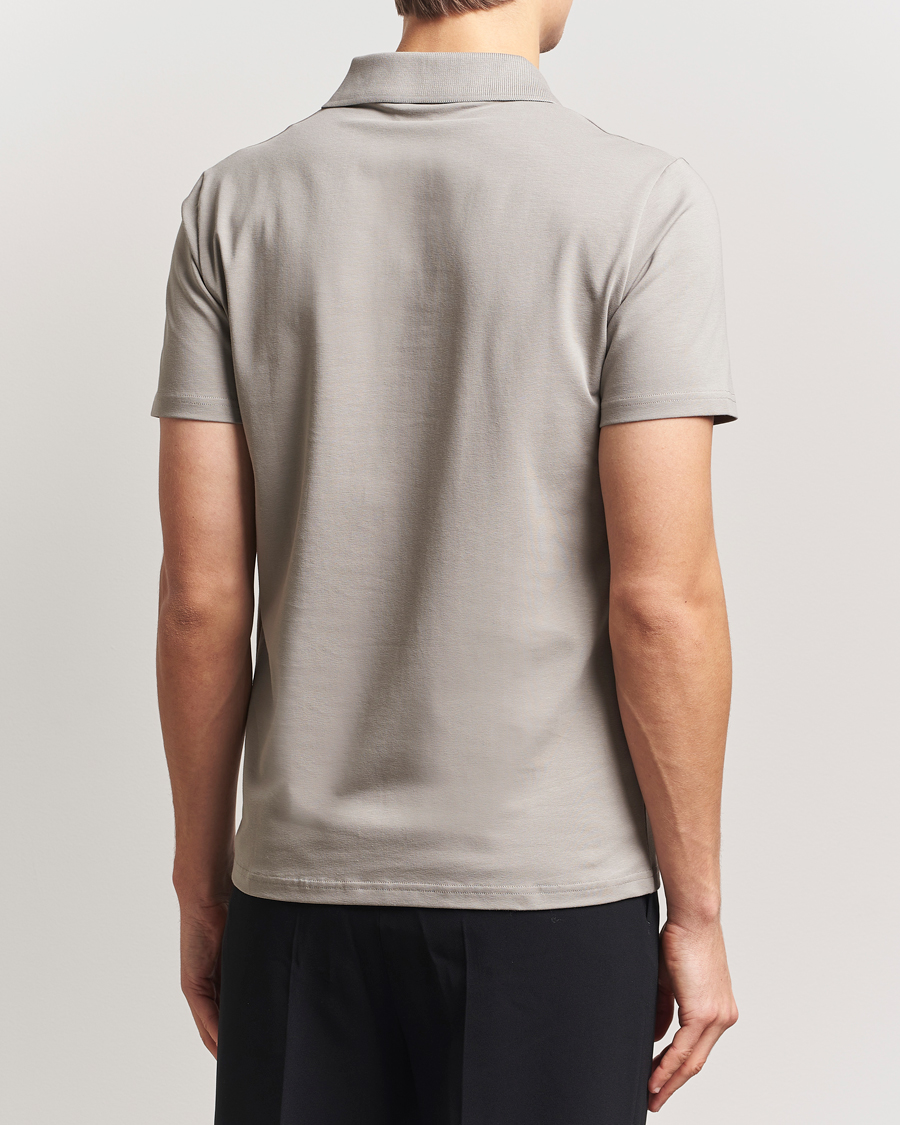 Men | Polo Shirts | Filippa K | Soft Lycra Polo T-Shirt Dove Grey