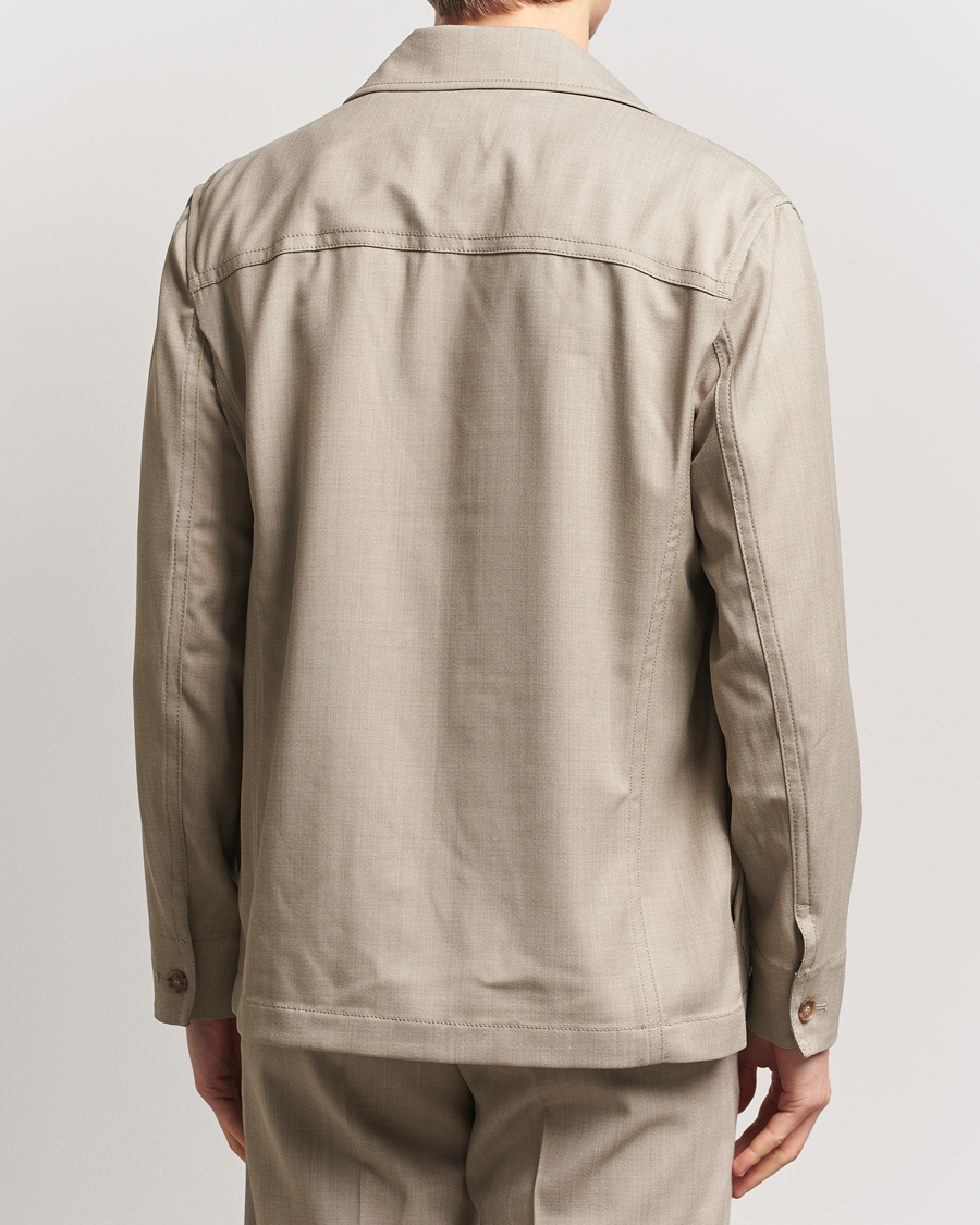 Men | Coats & Jackets | Filippa K | Work Shirt Jacket Sage Melange