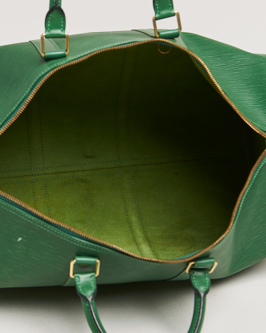 Men | Louis Vuitton Pre-Owned Keepall 50 Epi Leather Bag Green  | Louis Vuitton Pre-Owned | Keepall 50 Epi Leather Bag Green 