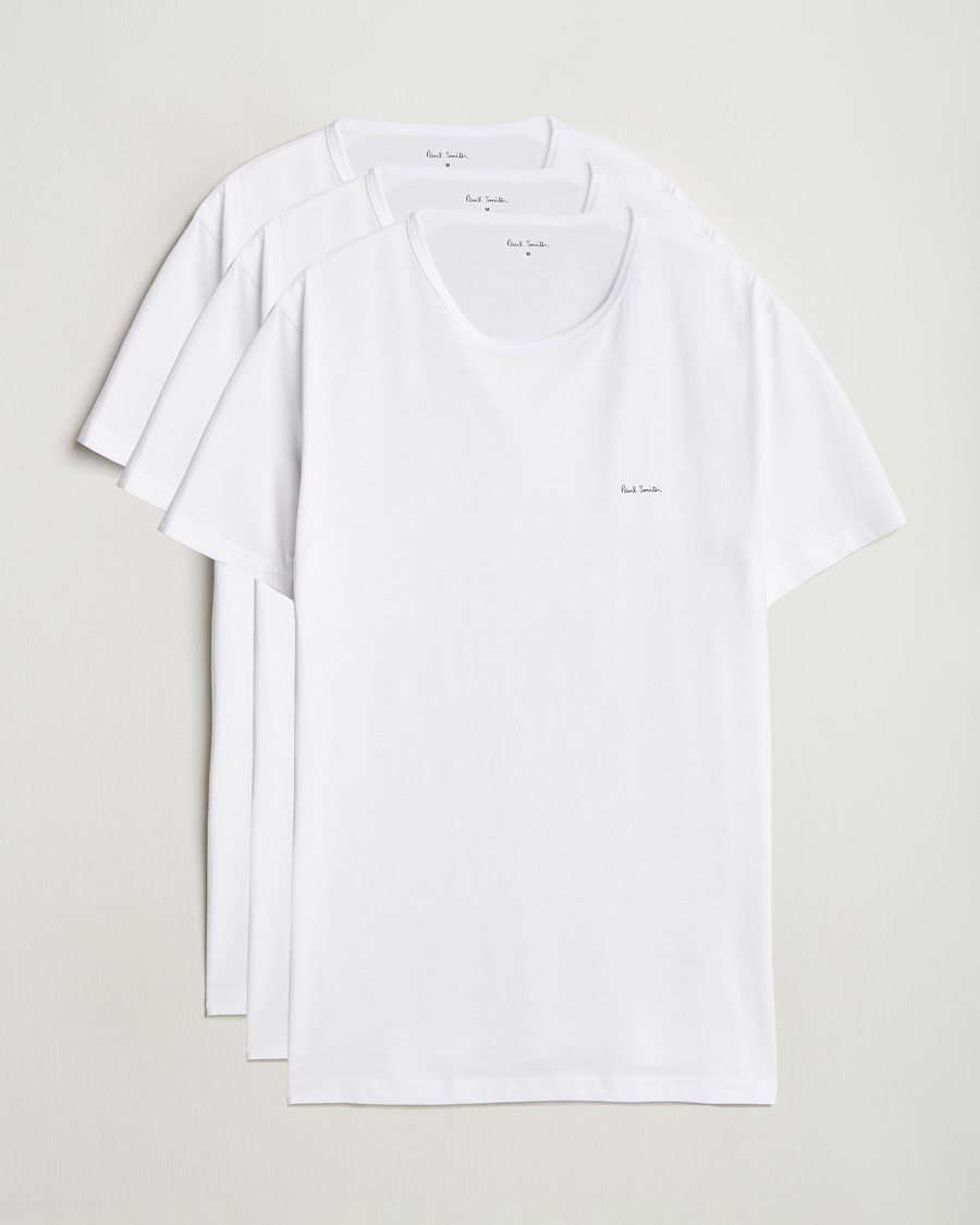 Men | T-Shirts | Paul Smith | 3-Pack Crew Neck T-Shirt White