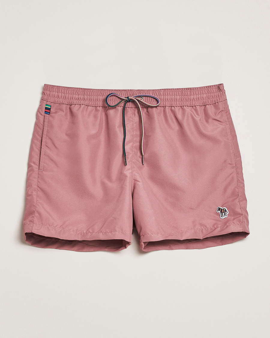 Men | Swimwear | Paul Smith | Zebra Swimshorts Dusty Red