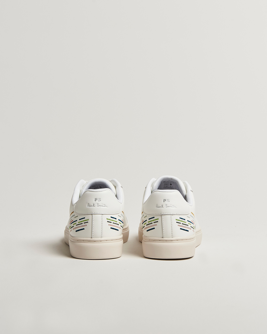 Men | Sneakers | PS Paul Smith | Rex Embroidered Leather Sneaker White