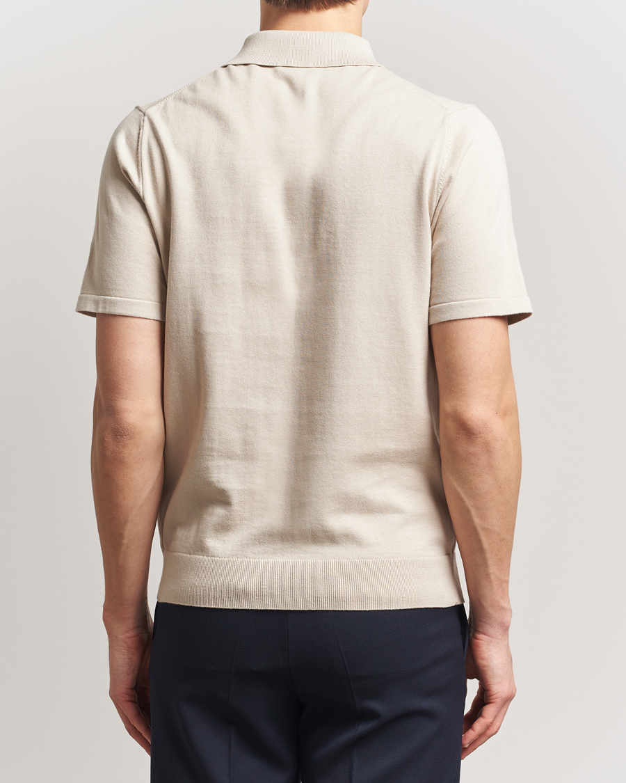 Men | Polo Shirts | PS Paul Smith | Cotton Knitted Half Zip Polo Off White