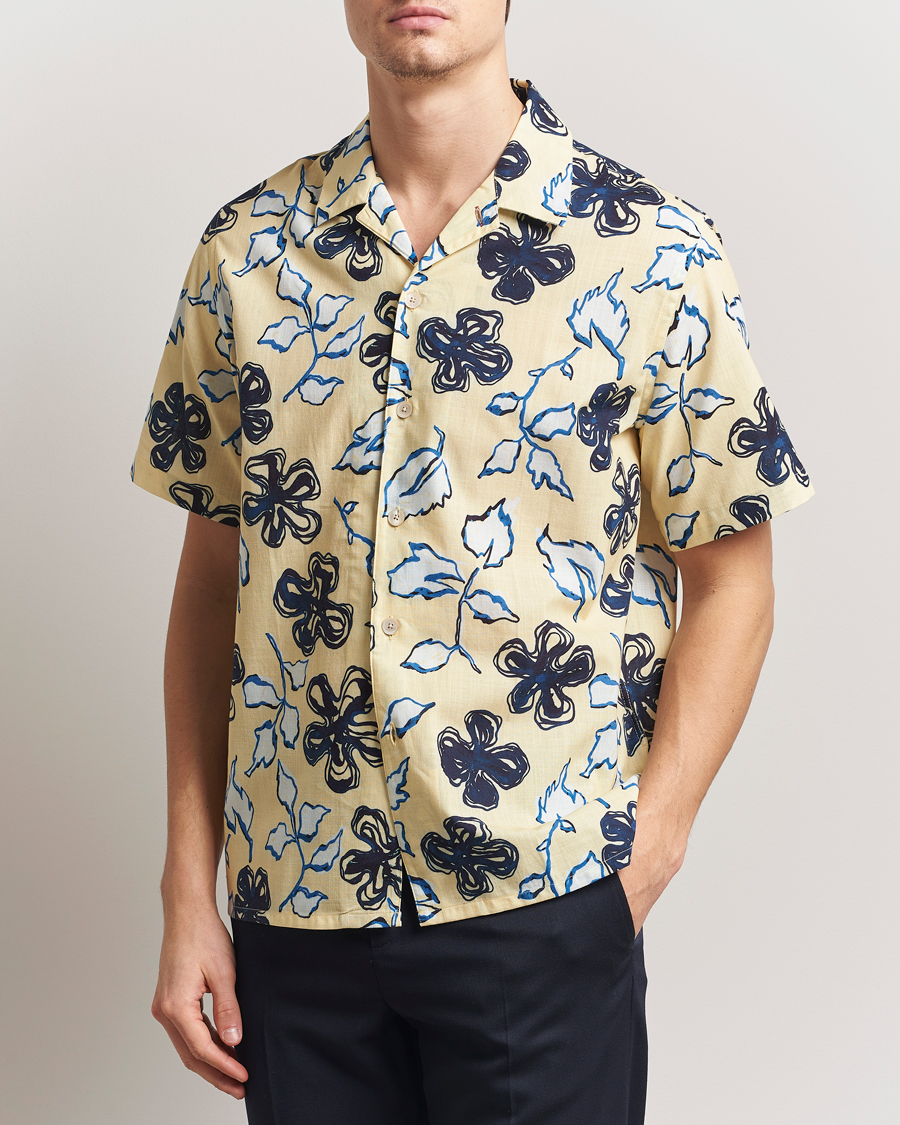 Men | Shirts | PS Paul Smith | Floral Short Sleeve Shirt Yellow