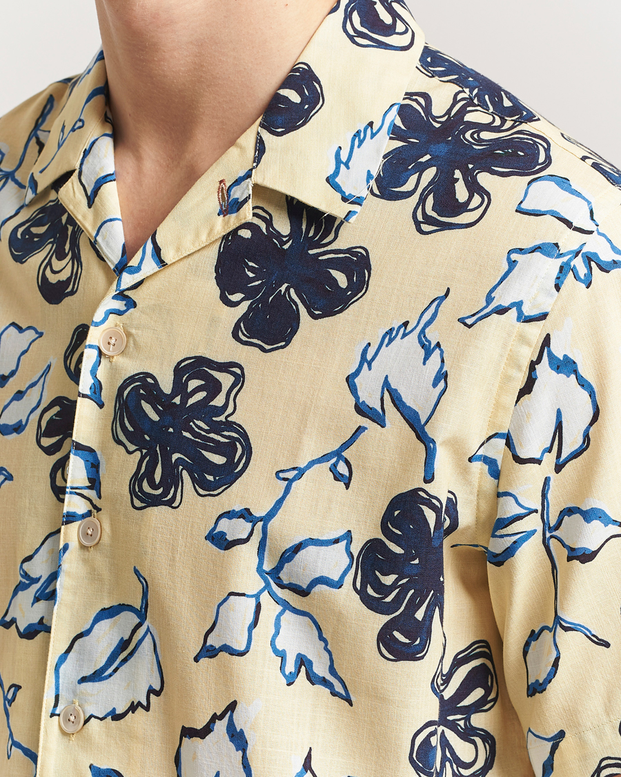 Men | Shirts | PS Paul Smith | Floral Short Sleeve Shirt Yellow