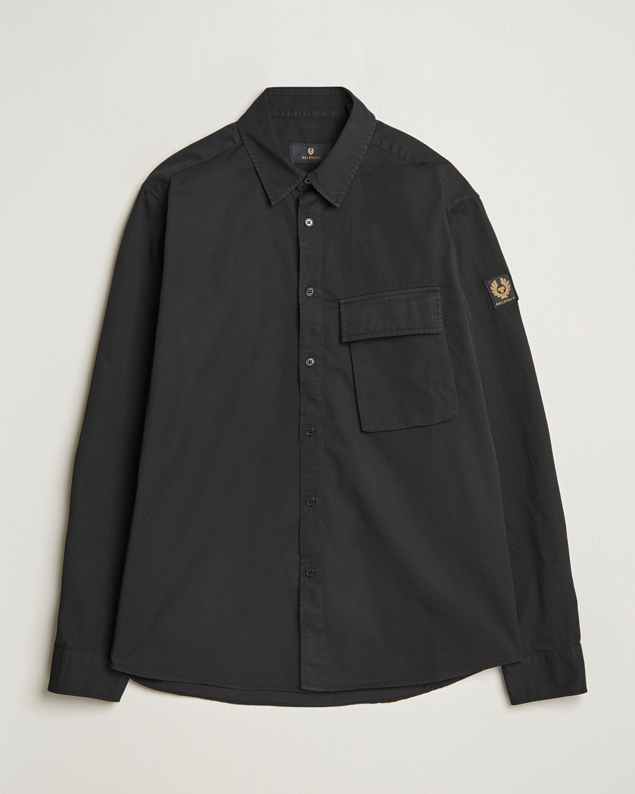 Men | Shirts | Belstaff | Scale Cotton Pocket Shirt Black