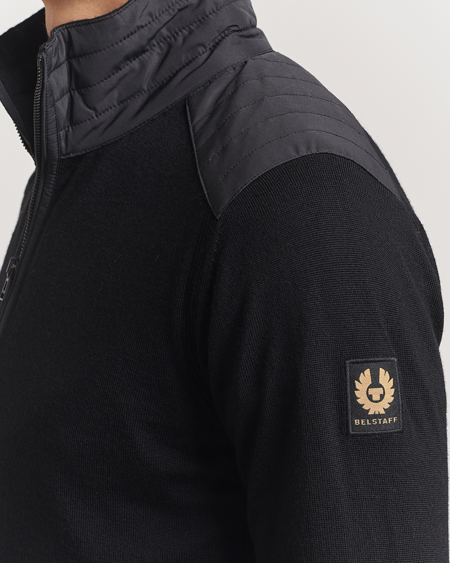 Men | Sweaters & Knitwear | Belstaff | Kilmington Quarter Zip Jumper Black