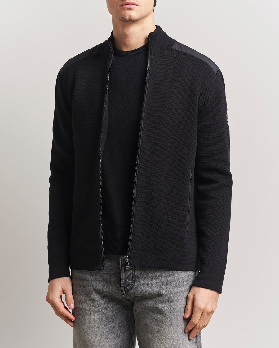 Belstaff Verge Zip Cardigan BLACK at CareOfCarl.com