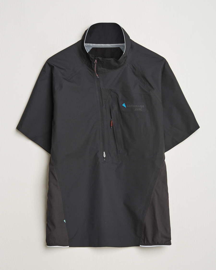 Men | Shirts | Klättermusen | Vidre Zip Short Sleeve Shirt Black
