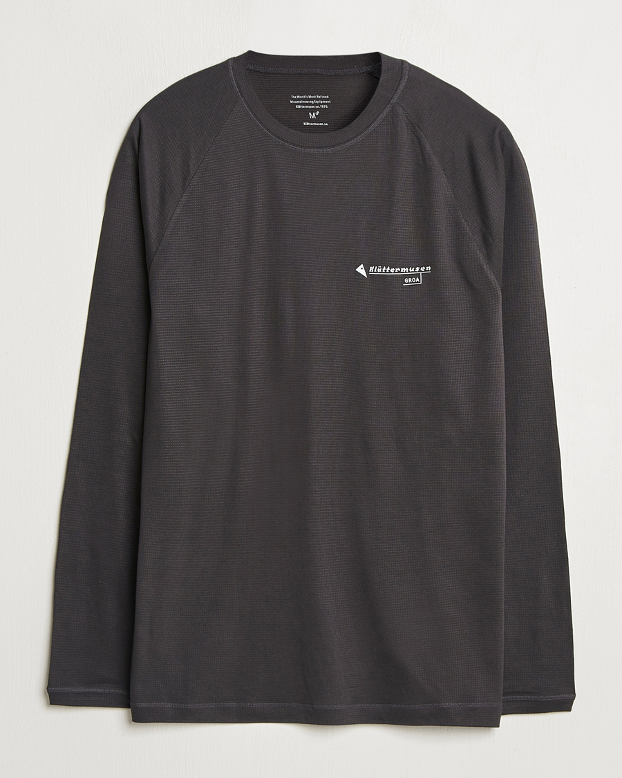 Men | T-Shirts | Klättermusen | Groa Long Sleeve T-Shirt Raven
