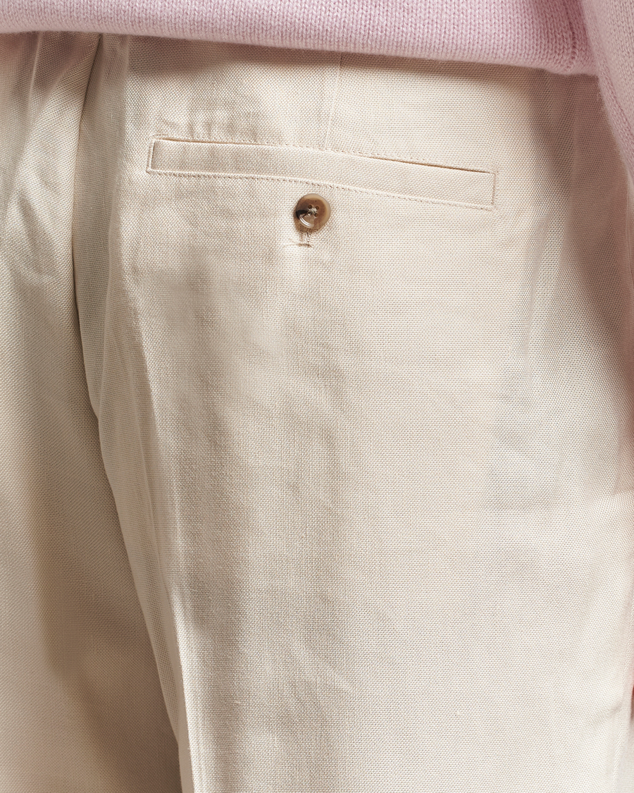 Men | Trousers | NN07 | Kay Linen/Viscose Drawstring Trousers Ivory