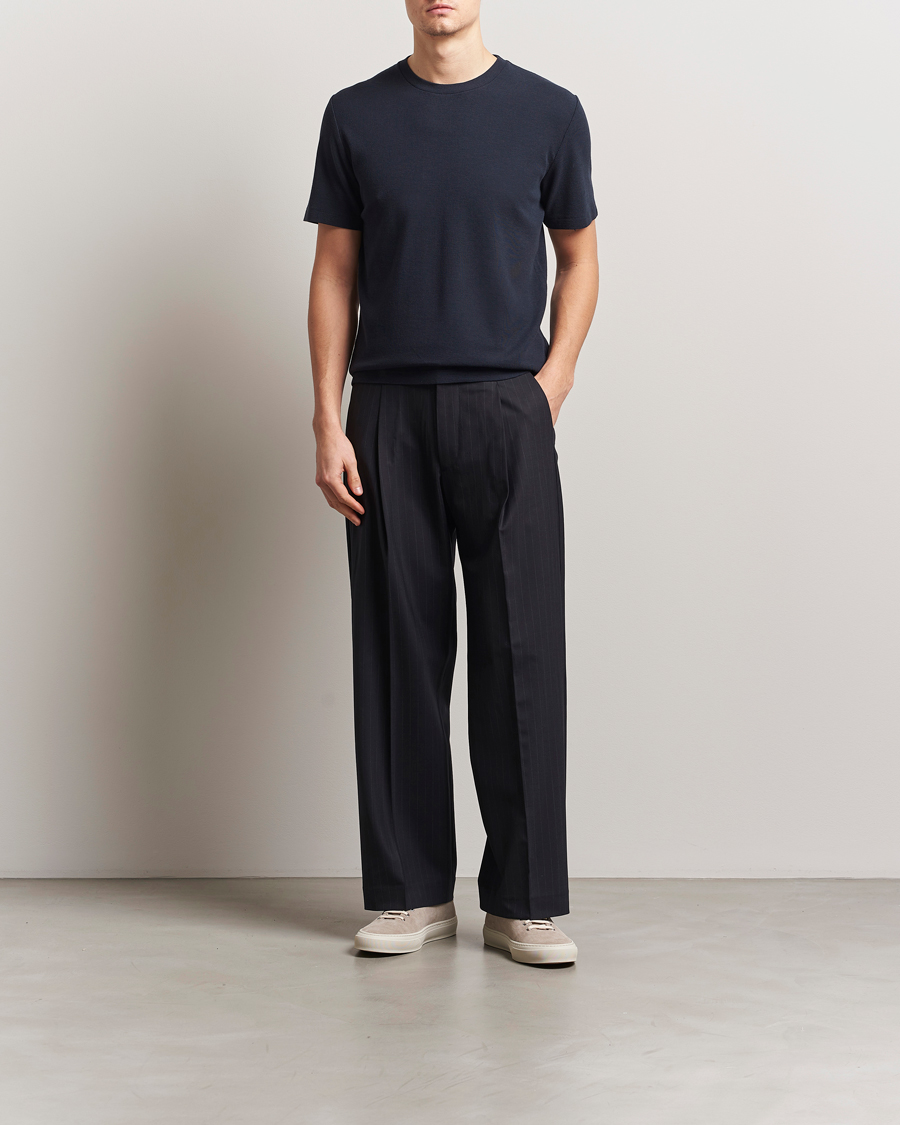 Men | T-Shirts | NN07 | Clive Crew Neck T-Shirt Navy Blue