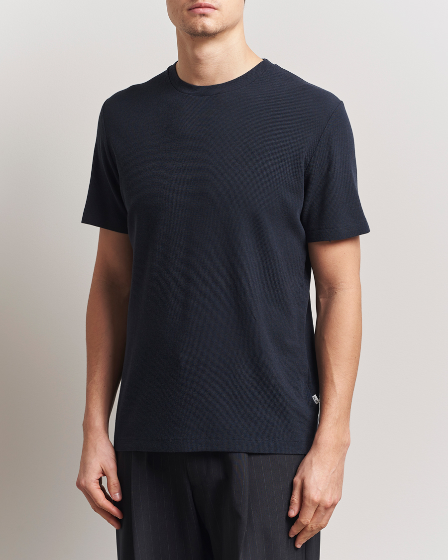 Men | T-Shirts | NN07 | Clive Crew Neck T-Shirt Navy Blue