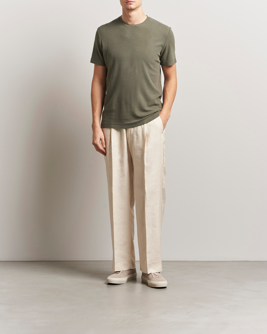 Men | T-Shirts | NN07 | Clive Crew Neck T-Shirt Capers Green