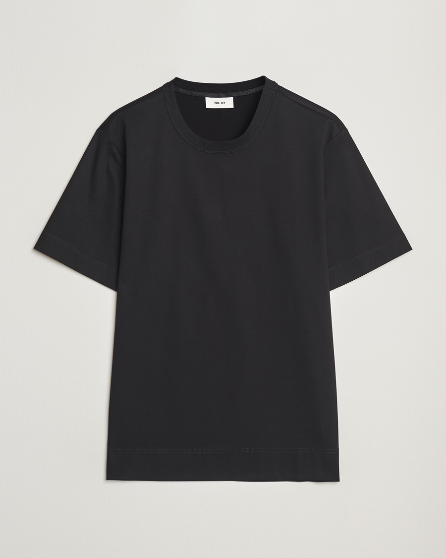 Men | T-Shirts | NN07 | Pedro Mercerized Crew Neck T-Shirt Black