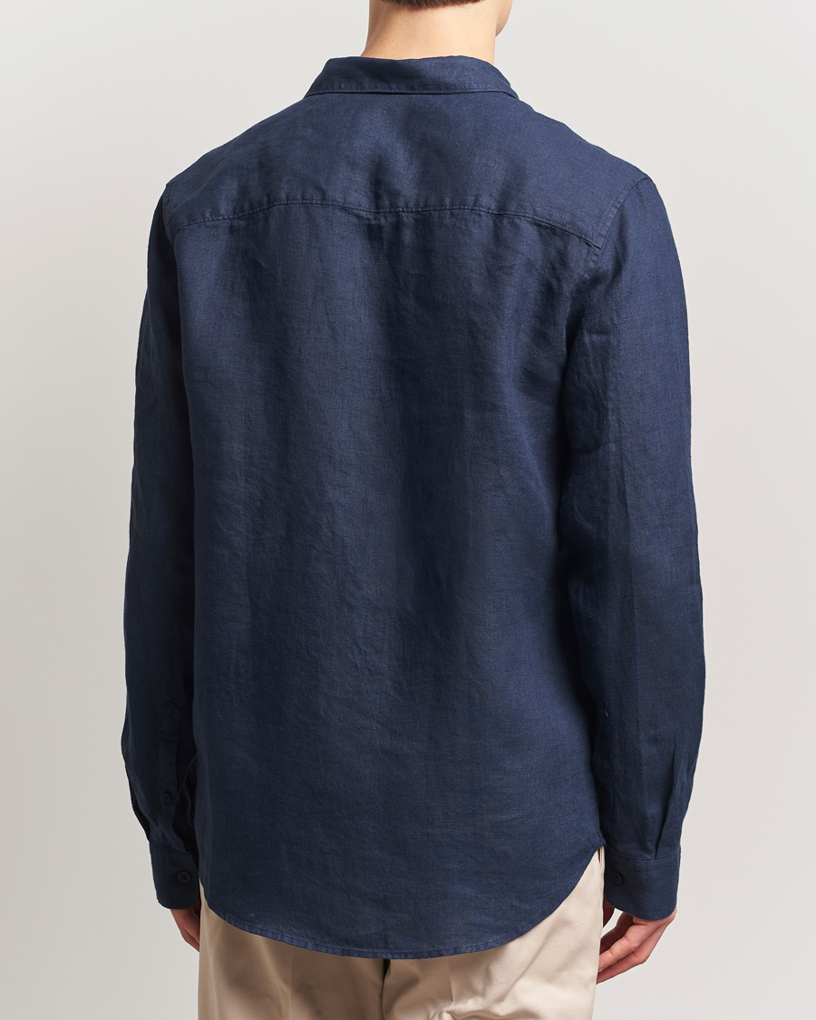 Men | Shirts | NN07 | Enzo Linen Shirt Navy Blue