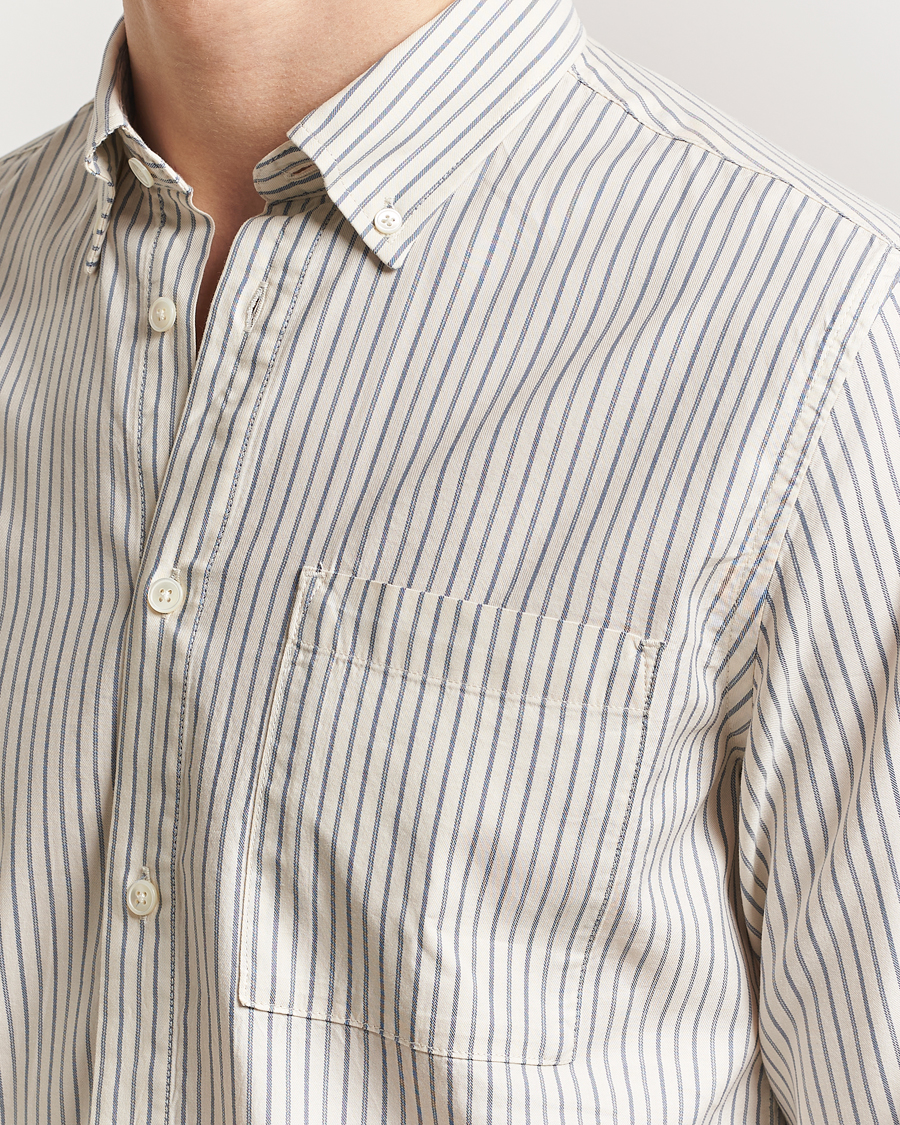 Men | Shirts | NN07 | Arne Tencel Shirt Sea Stripe