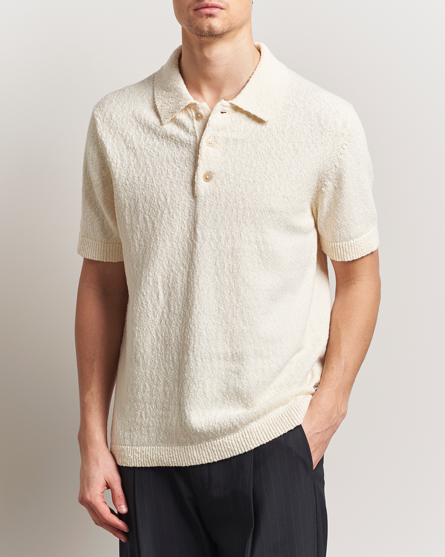 Men | Polo Shirts | NN07 | Randy Knitted Polo Ecru