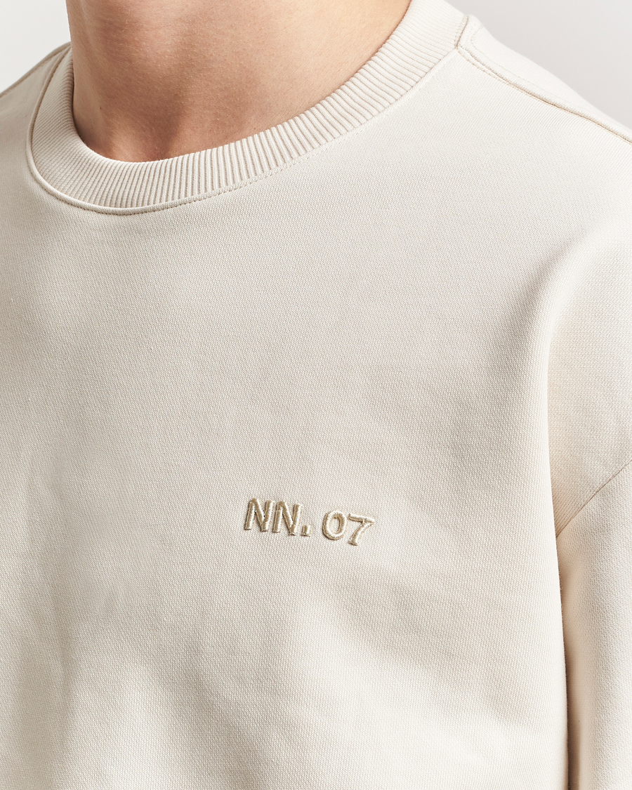 Men | Sweaters & Knitwear | NN07 | David Crew Neck Sweatshirt Ivory