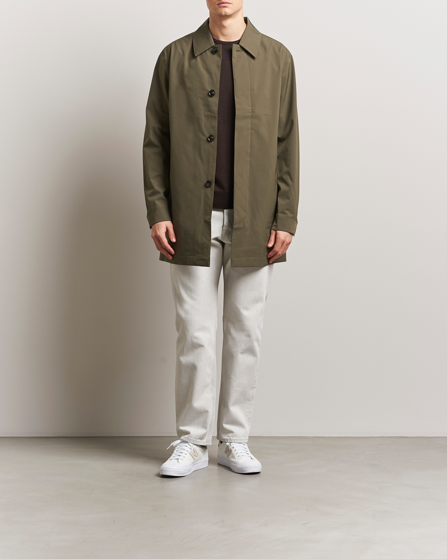 NN07 Kim Waterproof Car Coat Capers Green at CareOfCarl.com