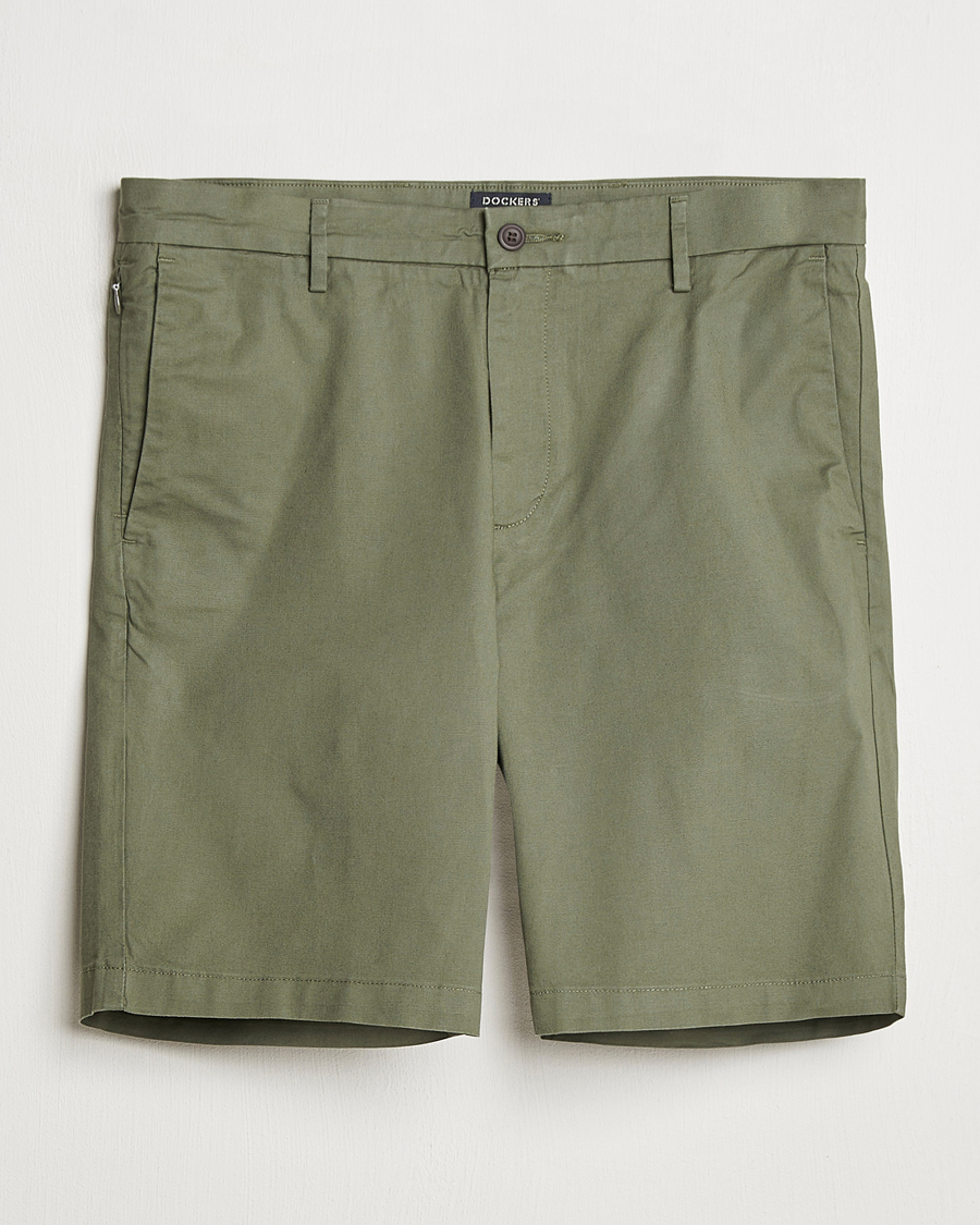 Men | Shorts | Dockers | Slim Cotton/Linen Shorts Teal Leaf