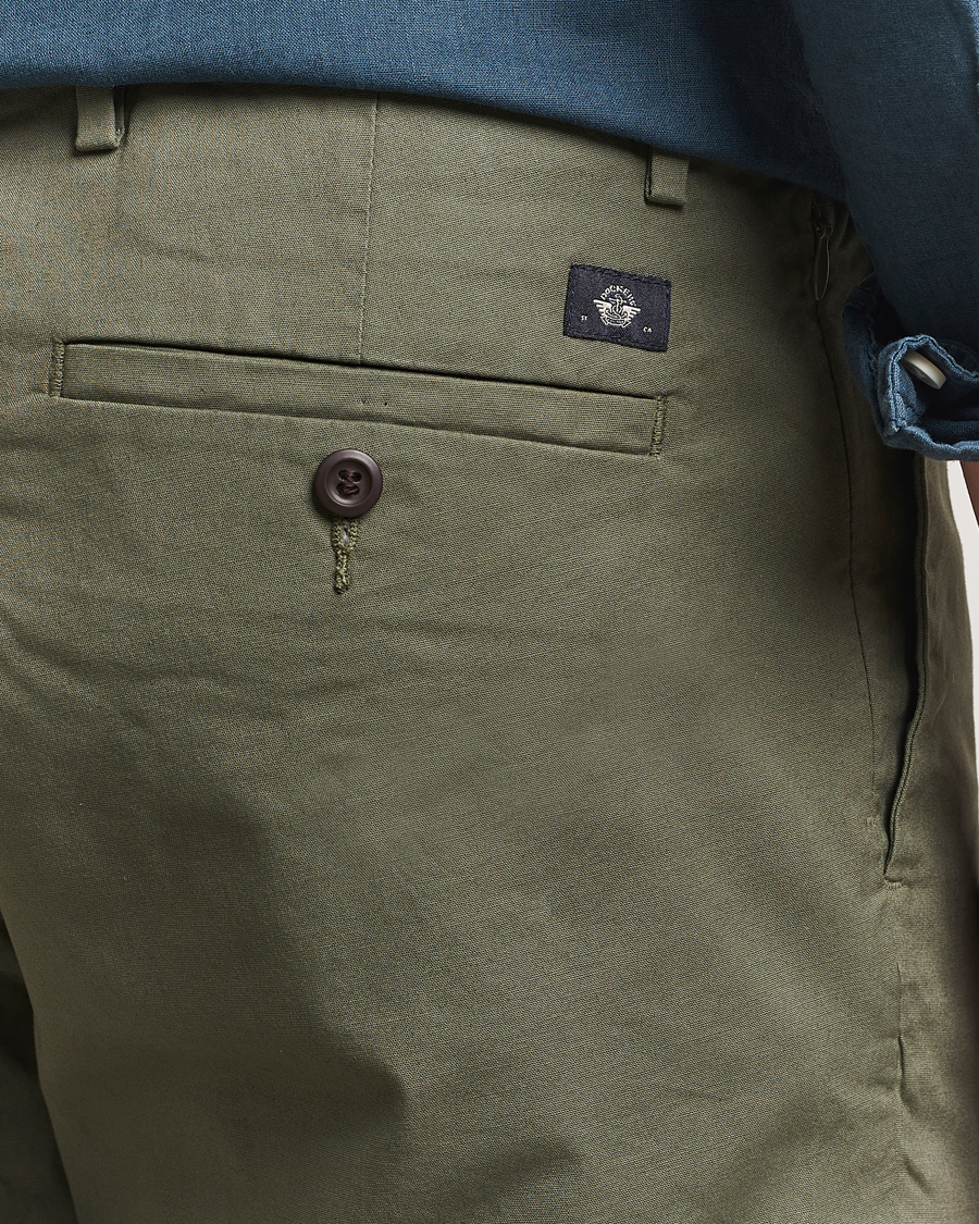 Men | Shorts | Dockers | Slim Cotton/Linen Shorts Teal Leaf