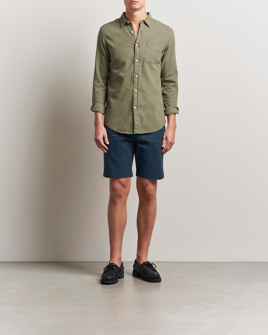 Men | Shorts | Dockers | Slim Cotton/Linen Shorts Navy Blazer