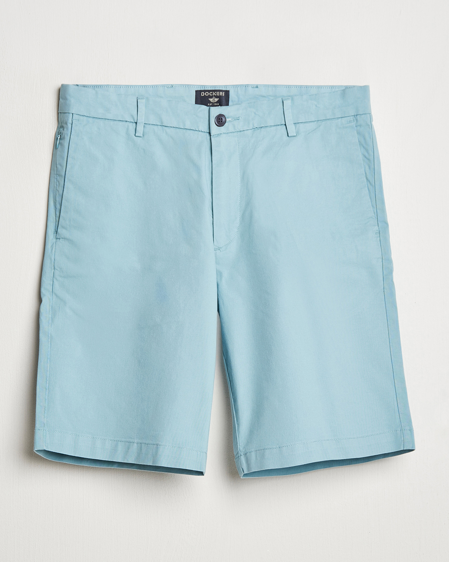 Men | Shorts | Dockers | Slim Cotton/Linen Shorts Tourmaline