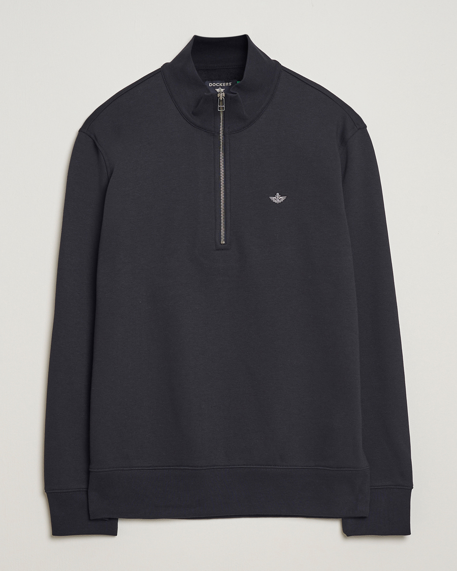 Men | Sweaters & Knitwear | Dockers | Quarter Zip Fleece Black